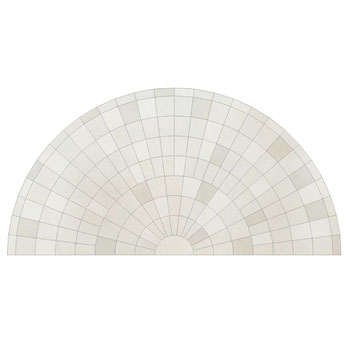 Mosaic House Moroccan tile Bravo Bar Arch 1 White  solid zellige, mosaic, zellij, field, pattern, glaze 